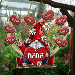 Grand-mère et ses amoureux - Panneau en bois personnalisé pour décoration d'intérieur - Cadeau de pendaison de crémaillère pour grand-mère
