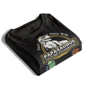 Ne plaisante pas avec notre papa - T-shirt unisexe personnalisé, sweat à capuche, sweat-shirt - Cadeau d'anniversaire pour papa, grand-père