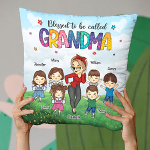 Heureux d'être appelé grand-mère - Coussin personnalisé pour la famille - Cadeau de fête des mères et d'anniversaire pour grand-mère