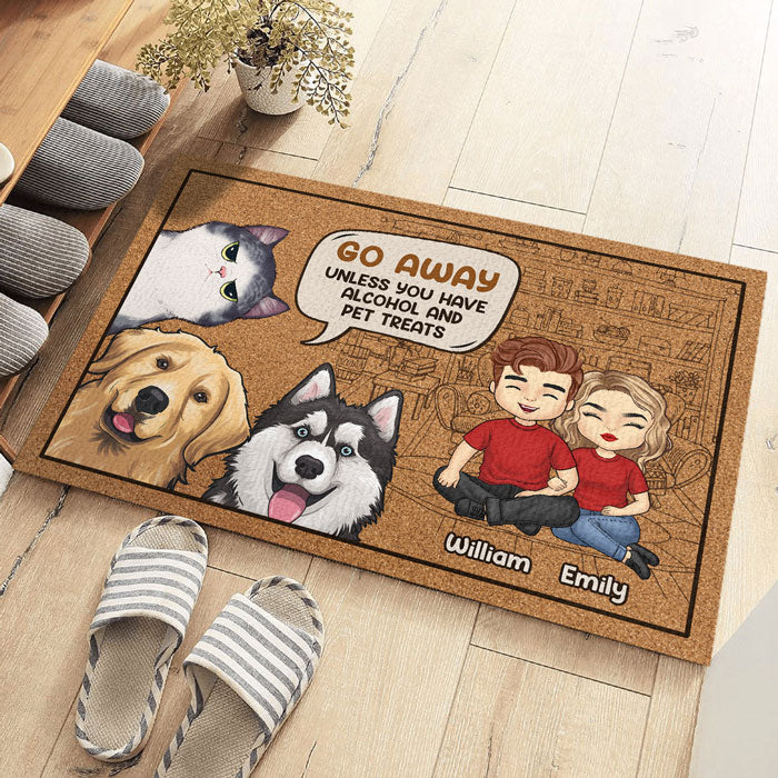 Je règne sur cette maison - Tapis décoratif personnalisé pour chien et chat - Cadeau pour les propriétaires d'animaux et les amoureux des animaux