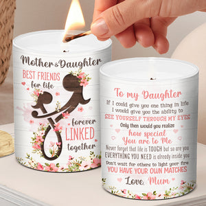 Mère et fille, meilleures amies pour la vie - Bougie parfumée sans fumée personnalisée pour la famille - Cadeau pour fille de la part de la mère