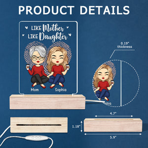 Mother, You're Forever Our Friend - Family Personalized Custom Rectangle Shaped 3D LED Light - Mother's Day, Birthday Gift For Mom