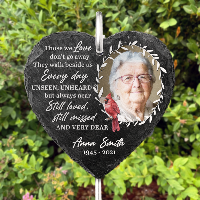 Toujours aimé, toujours regretté - Ardoise et crochet de jardin commémoratif personnalisés, décorations de cimetière pour tombes, pierres tombales pour tombes humaines, cadeaux de condoléances, pierres commémoratives