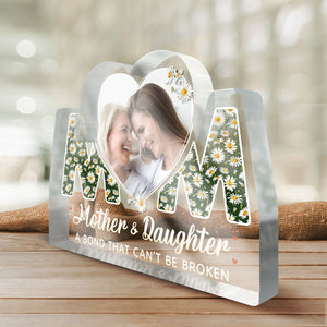 Photo personnalisée : la pièce qui nous unit - Plaque acrylique personnalisée en forme de famille - Cadeau d'anniversaire pour maman de la part de sa fille