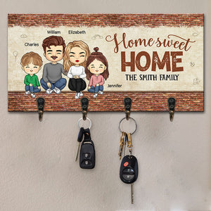 Notre maison, douce maison - Porte-clés personnalisé pour la famille, porte-clés - Cadeau pour les membres de la famille