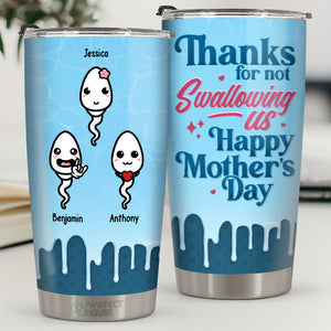 Chère maman, merci de ne pas avaler - Gobelet personnalisé pour la famille - Cadeau de fête des mères, d'anniversaire pour maman