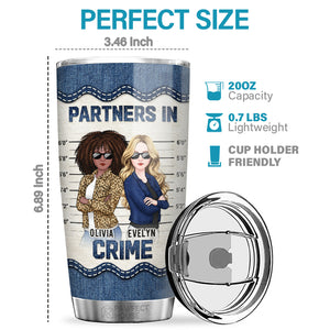 Meilleure amie, partenaires de crime - Gobelet personnalisé pour meilleure amie - Cadeau pour meilleures amies, meilleures amies, sœurs
