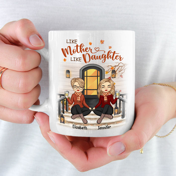 L'amour entre nous dure pour toujours - Mug personnalisé pour la famille - Cadeau de fête des mères, d'anniversaire pour maman de la part de sa fille