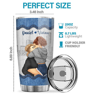 Je t'aime plus que tout, je gagne - Verre personnalisé pour couple - Cadeau pour mari et femme, anniversaire