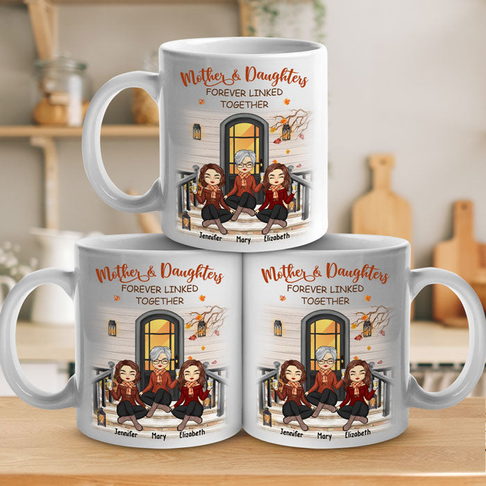 L'amour entre nous dure pour toujours - Mug personnalisé pour la famille - Cadeau de fête des mères, d'anniversaire pour maman de la part de sa fille