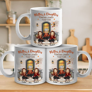 L'amour entre nous dure pour toujours - Mug personnalisé pour la famille - Cadeau de fête des mères, d'anniversaire pour maman de la part de sa fille