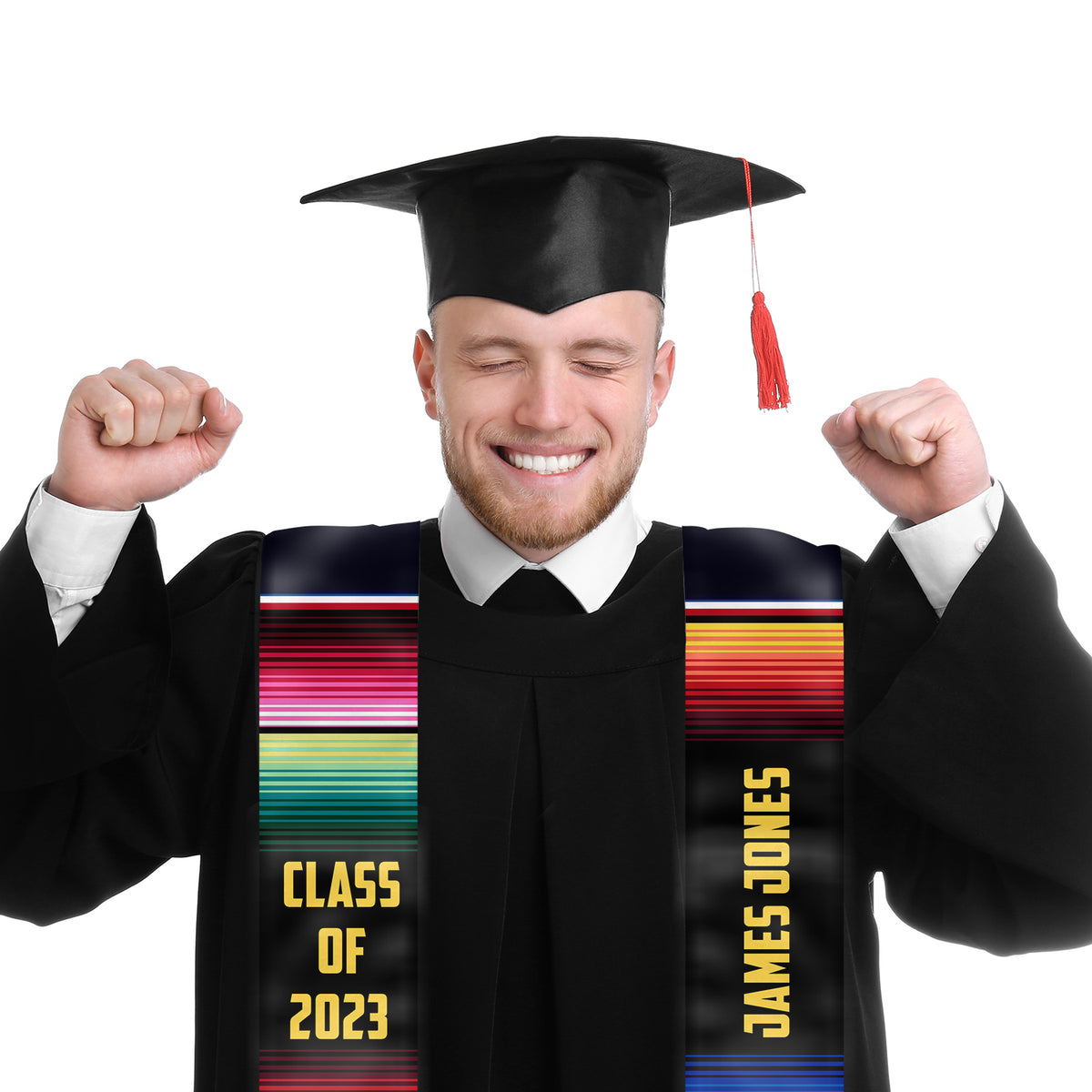 Je suis fier d'être un nouveau diplômé - Étole de remise de diplôme personnalisée - Télécharger une image, cadeau de remise de diplôme