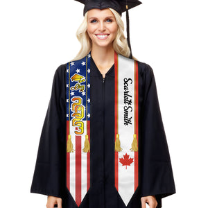 Je suis diplômé - Étole de remise de diplôme personnalisée - Cadeau de remise de diplôme