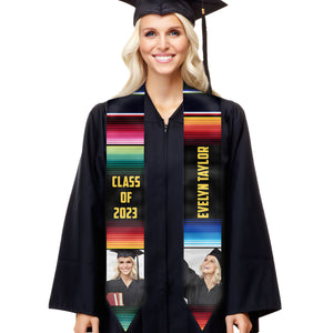 Je suis fier d'être un nouveau diplômé - Étole de remise de diplôme personnalisée - Télécharger une image, cadeau de remise de diplôme