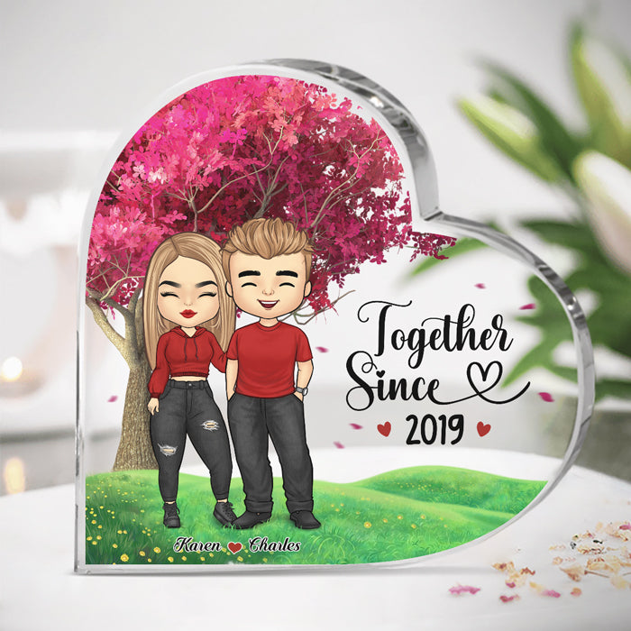 Je suis à toi, aucun retour ni remboursement - Plaque acrylique personnalisée en forme de cœur pour couple - Cadeau pour mari et femme, anniversaire