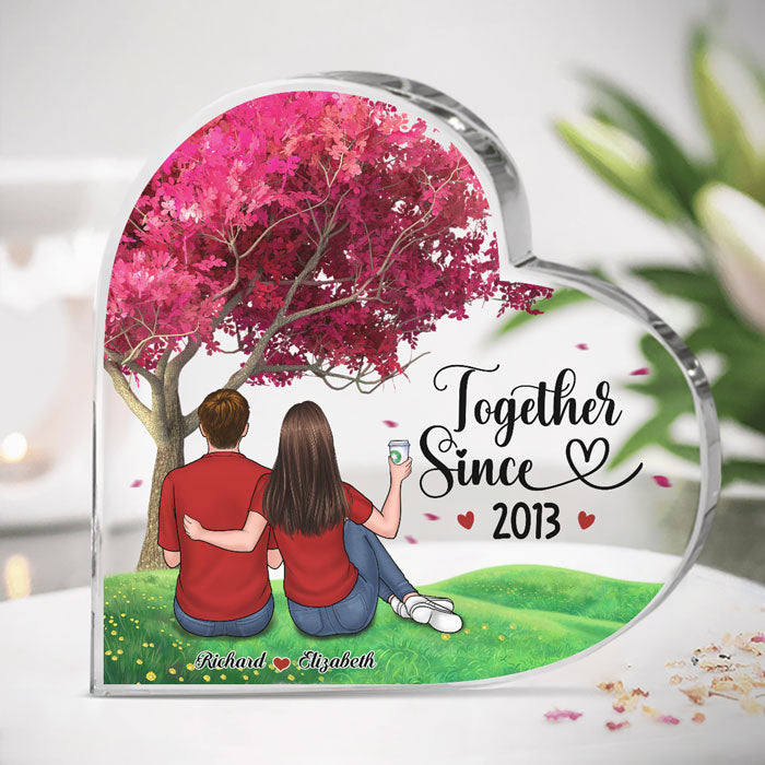 Je suis à toi, tu es à moi - Plaque acrylique personnalisée en forme de cœur pour couple - Cadeau pour mari et femme, anniversaire
