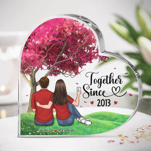 Je suis à toi, tu es à moi - Plaque acrylique personnalisée en forme de cœur pour couple - Cadeau pour mari et femme, anniversaire