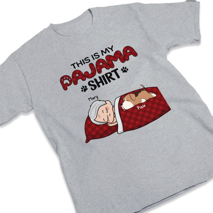 T-shirt pyjama homme et chien - T-shirt unisexe personnalisé, sweat à capuche, sweat-shirt - Cadeau pour propriétaires et amoureux des animaux