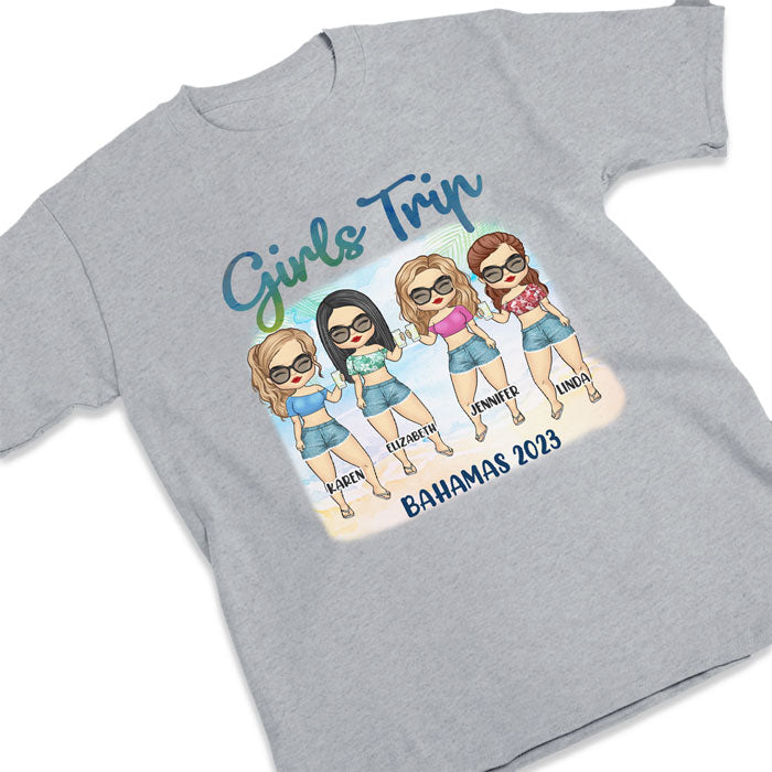 Voyage entre filles, vacances d'été - Cadeau pour meilleure amie, t-shirt unisexe personnalisé