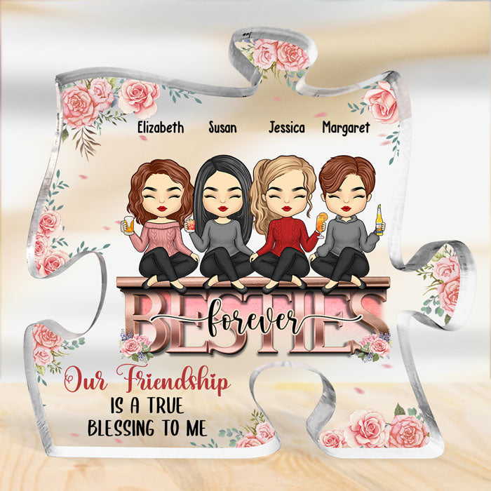 Il n'y a pas de plus beau cadeau que des sœurs - Plaque acrylique personnalisée en forme de puzzle pour meilleure amie - Cadeau pour meilleures amies, meilleures amies, sœurs
