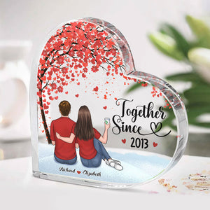 Je suis à toi, tu es à moi - Plaque acrylique personnalisée en forme de cœur pour couple - Cadeau pour mari et femme, anniversaire