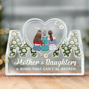 Notre lien ne peut être brisé - Plaque acrylique personnalisée en forme de famille - Cadeau de fête des mères, d'anniversaire pour maman de la part de sa fille