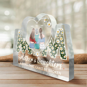 Notre lien ne peut être brisé - Plaque acrylique personnalisée en forme de famille - Cadeau de fête des mères, d'anniversaire pour maman de la part de sa fille