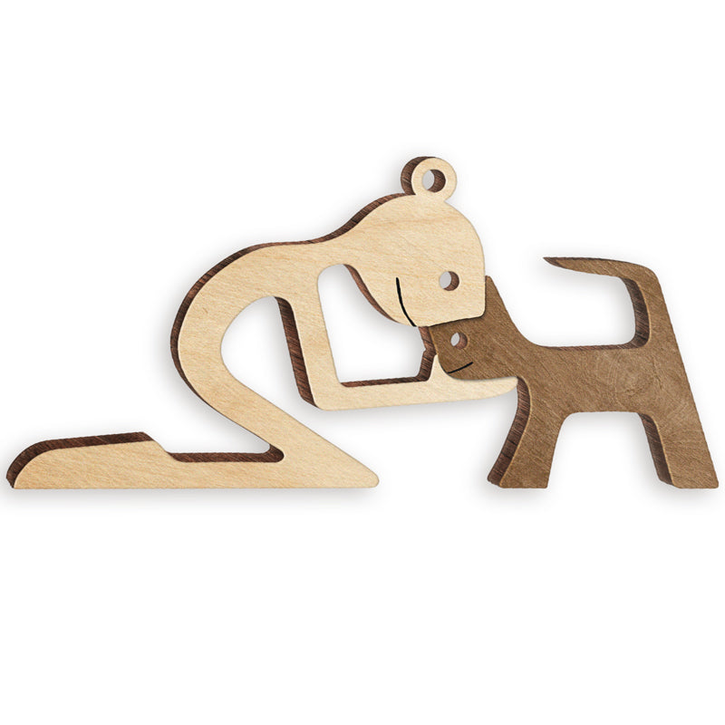 Mon adorable petit bébé en fourrure – Décoration de Noël en bois – Cadeau pour les amoureux des animaux, cadeau de Noël