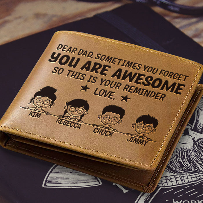 Tu es un papa génial ! Portefeuille à deux volets personnalisé ! Cadeau pour papa