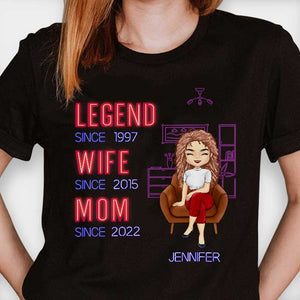Légende épouse et maman depuis - Cadeau pour maman - T-shirt unisexe personnalisé, sweat à capuche