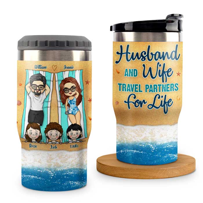 La vie est meilleure à la plage - Glacière personnalisée - Cadeau pour couple, mari et femme