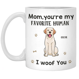Tu es mon humain préféré - Mug personnalisé pour chien - Cadeau pour les propriétaires d'animaux et les amoureux des animaux