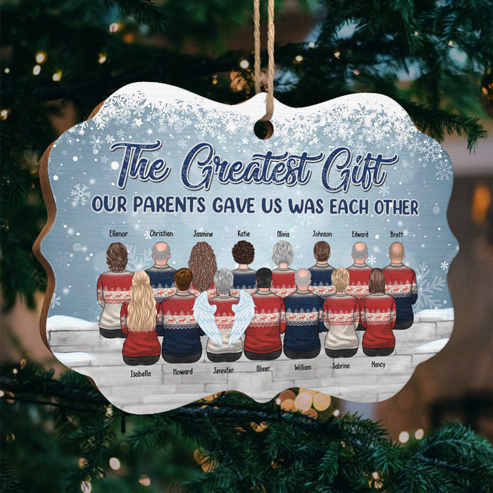 Mes frères et sœurs sont mes plus beaux cadeaux - Décoration de Noël personnalisée en bois/aluminium en forme de Benelux - Cadeau pour frères et sœurs, cadeau de Noël