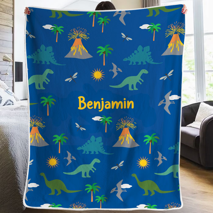 Joyeux Dinosaure - Couverture personnalisée - Cadeau pour enfants, cadeau pour la famille, cadeau de Noël