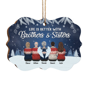 Le plus beau cadeau que nos parents nous ont offert - Décoration de Noël personnalisée en bois/aluminium de forme Benelux - Cadeau pour frères et sœurs, cadeau de Noël