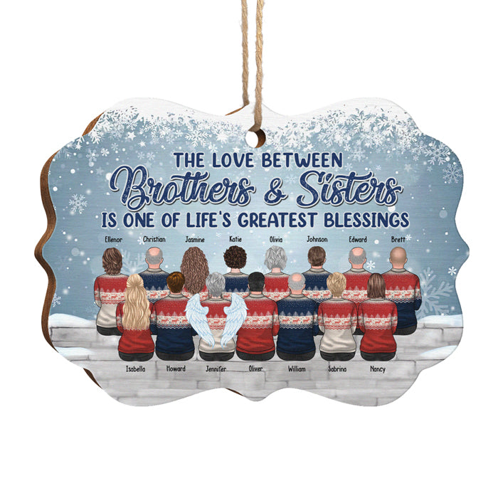 Mes frères et sœurs sont mes plus beaux cadeaux - Décoration de Noël personnalisée en bois/aluminium en forme de Benelux - Cadeau pour frères et sœurs, cadeau de Noël