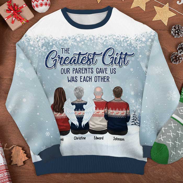 Le plus beau cadeau que nos parents nous ont offert, c'était l'un à l'autre - Sweat-shirt personnalisé en laine unisexe - Cadeau de Noël pour frères et sœurs