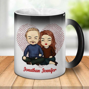 Mari et femme toujours en forme - Tasse personnalisée à changement de couleur - Cadeau pour couples, mari et femme