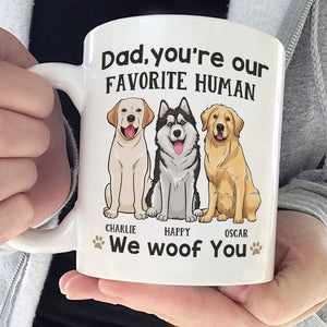 Tu es mon humain préféré - Mug personnalisé pour chien - Cadeau pour les propriétaires d'animaux et les amoureux des animaux