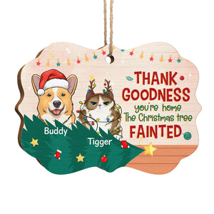 Joyeux Noël à notre serviteur humain - Décoration personnalisée pour chien et chat - Bois en forme de Benelux - Cadeau de Noël pour les propriétaires et les amoureux des animaux