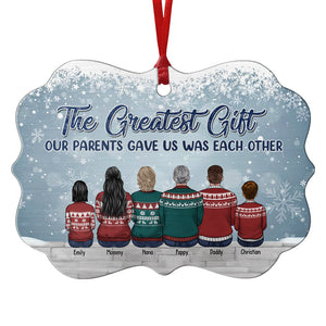 Le plus beau cadeau que nos parents nous ont offert, c'était l'un à l'autre - Décoration de Noël personnalisée en bois/aluminium en forme de Benelux - Cadeau pour la famille, cadeau de Noël
