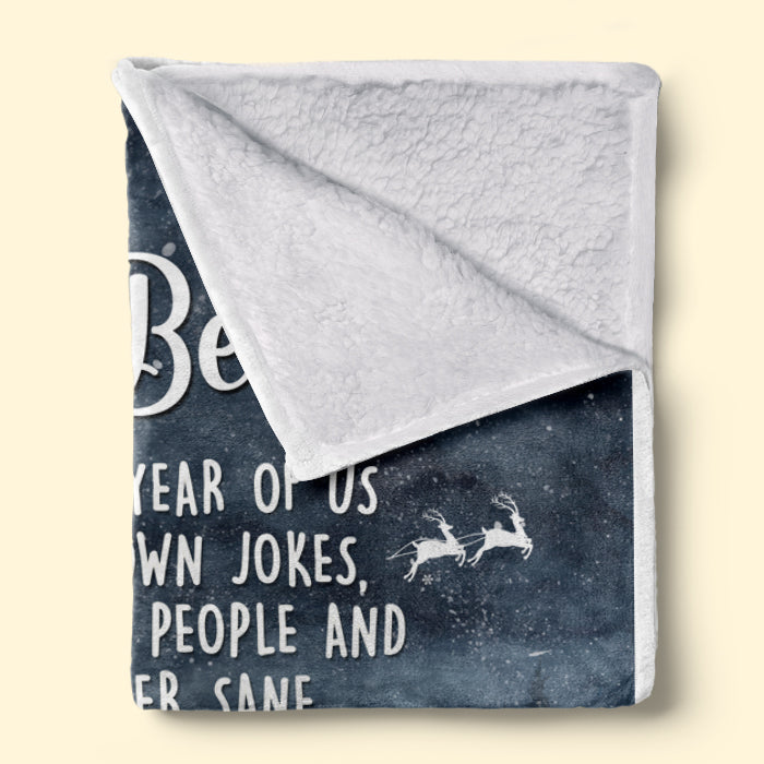 Voici une autre année de liens ensemble - Couverture personnalisée Bestie - Cadeau de Noël pour les meilleures amies, BFF, sœurs