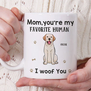 Tu es mon humain préféré - Mug personnalisé pour chien - Cadeau pour les propriétaires d'animaux et les amoureux des animaux