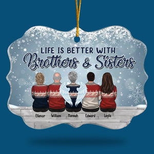 L'amour entre frères et sœurs - Décoration familiale personnalisée - Acrylique en forme de Benelux - Cadeau de Noël pour frères et sœurs