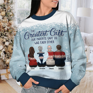 Le plus beau cadeau que nos parents nous ont offert, c'était l'un à l'autre - Sweat-shirt personnalisé en laine unisexe - Cadeau de Noël pour frères et sœurs