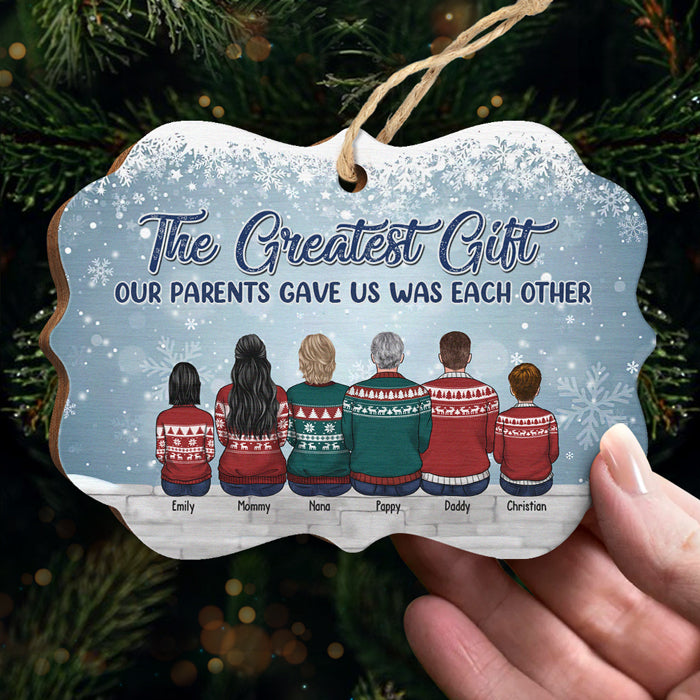 Le plus beau cadeau que nos parents nous ont offert, c'était l'un à l'autre - Décoration de Noël personnalisée en bois/aluminium en forme de Benelux - Cadeau pour la famille, cadeau de Noël