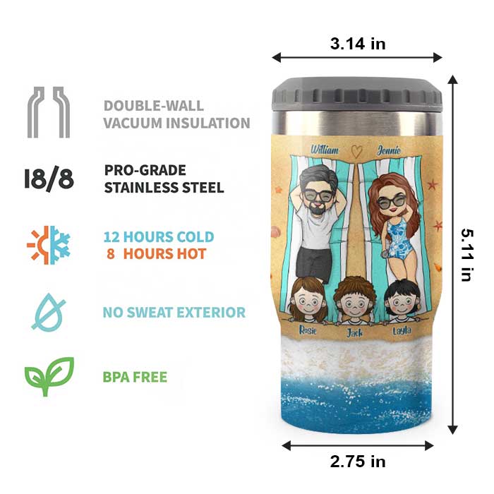 La vie est meilleure à la plage - Glacière personnalisée - Cadeau pour couple, mari et femme