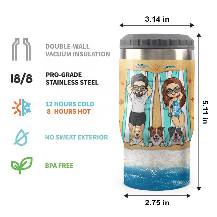 Mari, femme et chiens - Glacière personnalisée - Cadeau pour couples, mari et femme