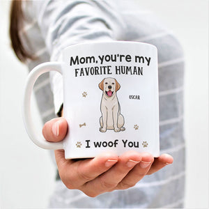 Tu es mon humain préféré - Mug personnalisé pour chien - Cadeau pour les propriétaires d'animaux et les amoureux des animaux