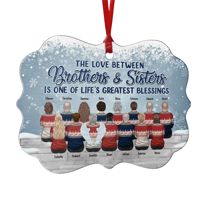 Mes frères et sœurs sont mes plus beaux cadeaux - Décoration de Noël personnalisée en bois/aluminium en forme de Benelux - Cadeau pour frères et sœurs, cadeau de Noël